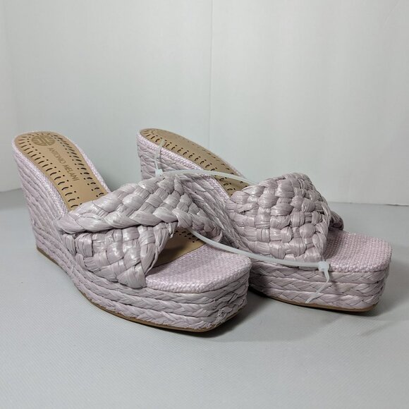 ANTONIO MELANI Shoes - NEW-  Womens Antonio Melani Sandals Woven Braided Wedge Lavender